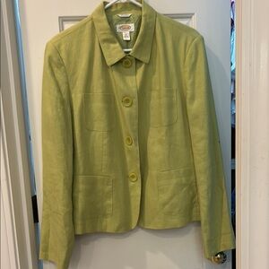Talbots Green Irish Linen Women's Jacket